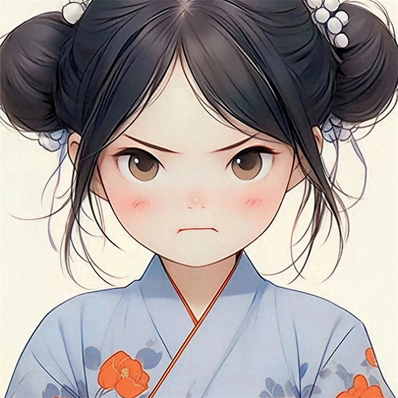可爱生气动漫小女孩头像图片