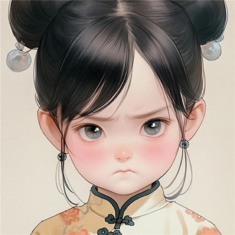 可爱生气动漫小女孩头像图片
