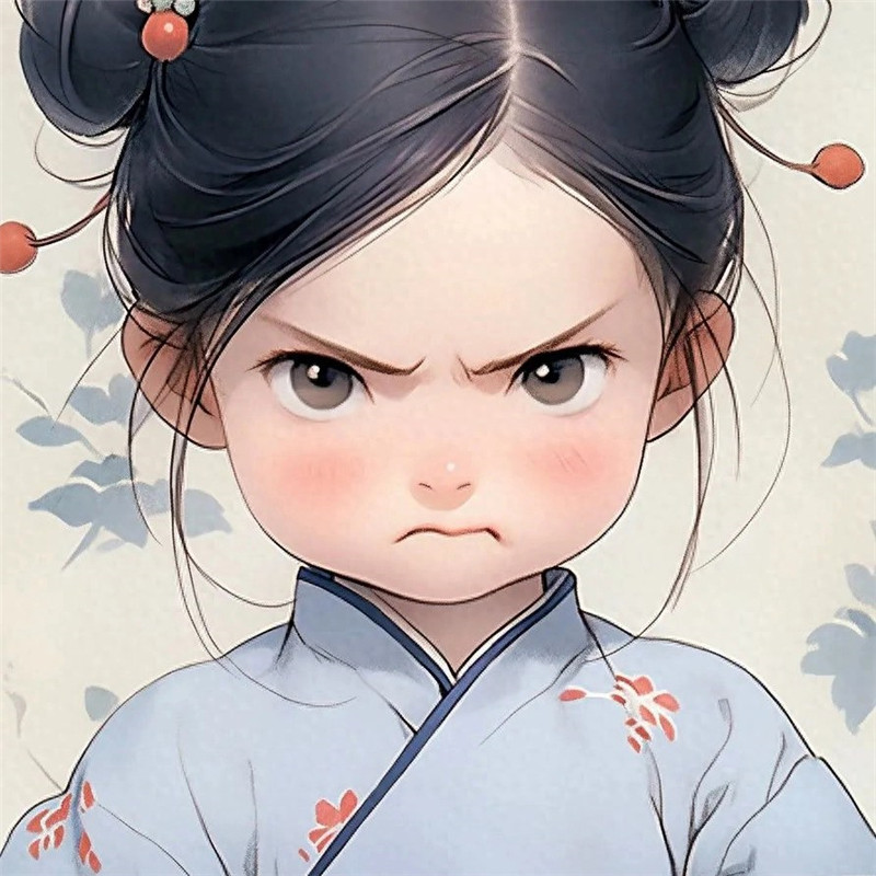 可爱生气动漫小女孩头像图片