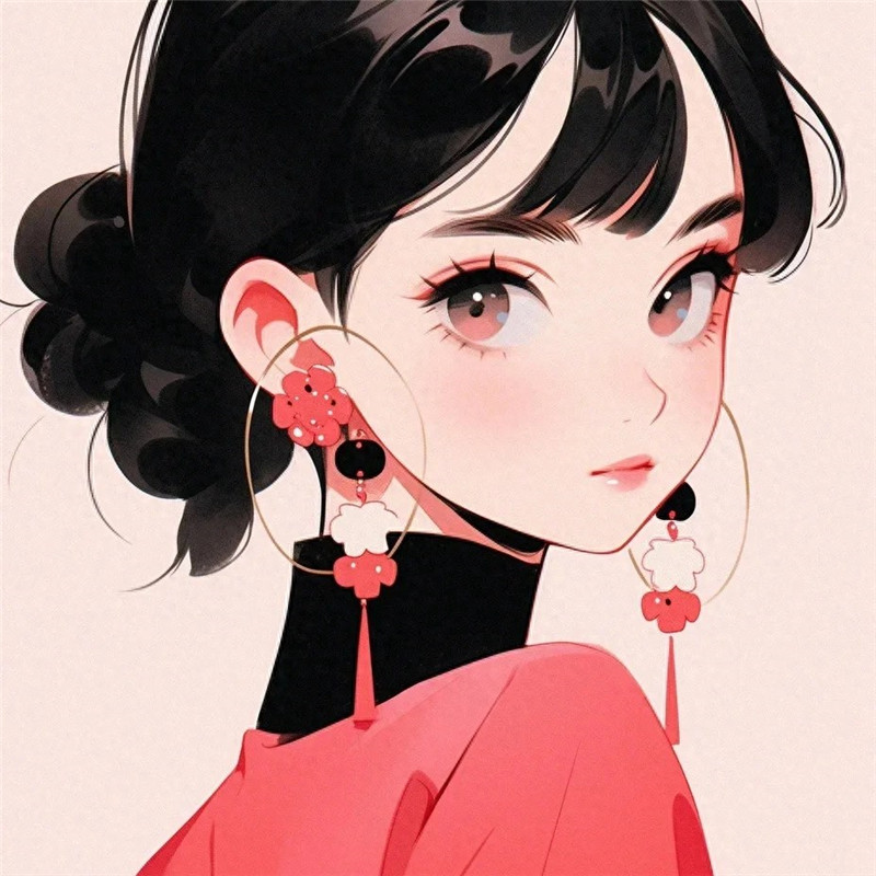 美丽的手绘女生头像