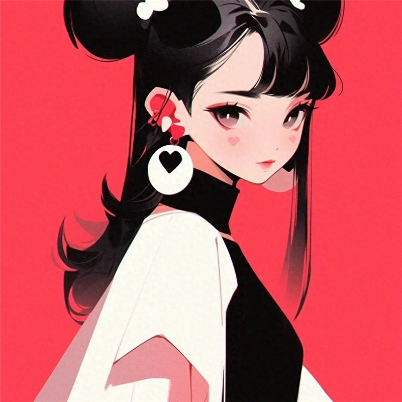 美丽的手绘女生头像