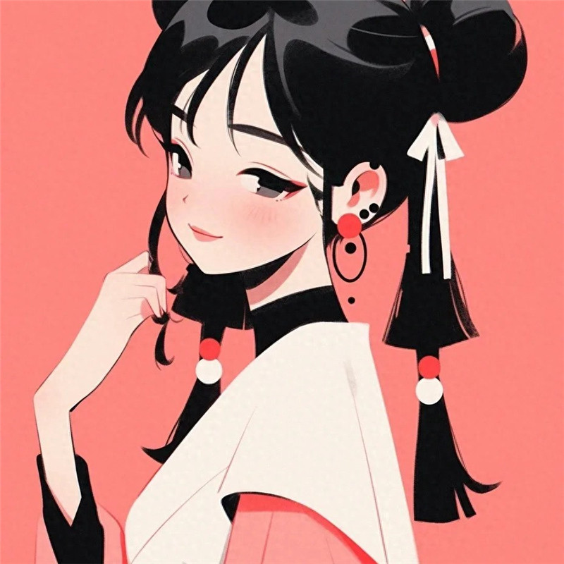 美丽的手绘女生头像