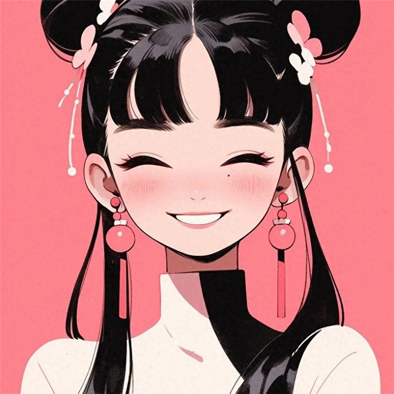 美丽的手绘女生头像
