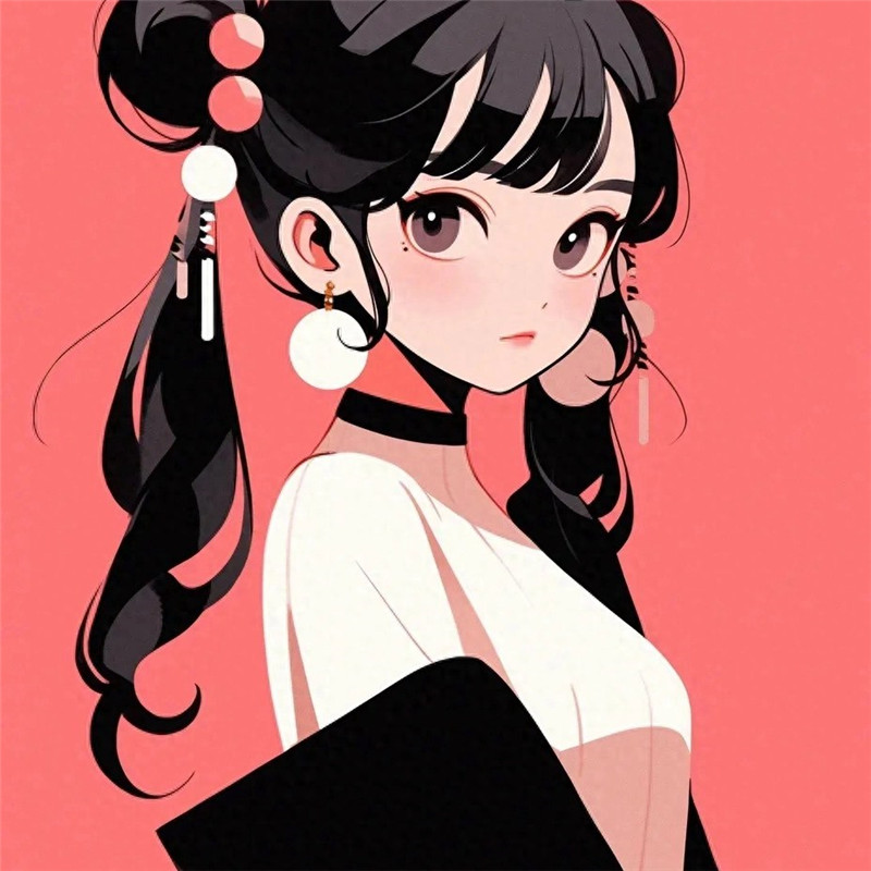 美丽的手绘女生头像