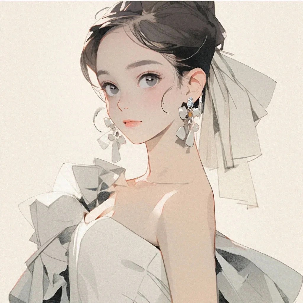 女生手绘干净又好看的气质头像图片