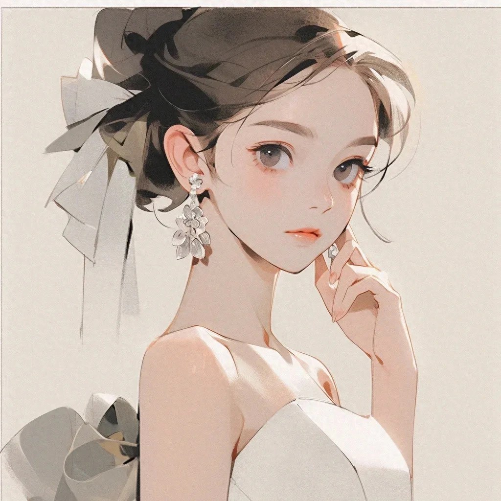 女生手绘干净又好看的气质头像图片