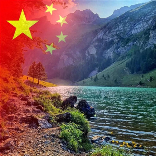 青山绿水国庆专用风景头像图片