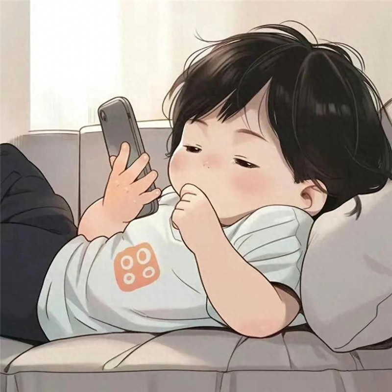 可爱躺平娃娃头像图片