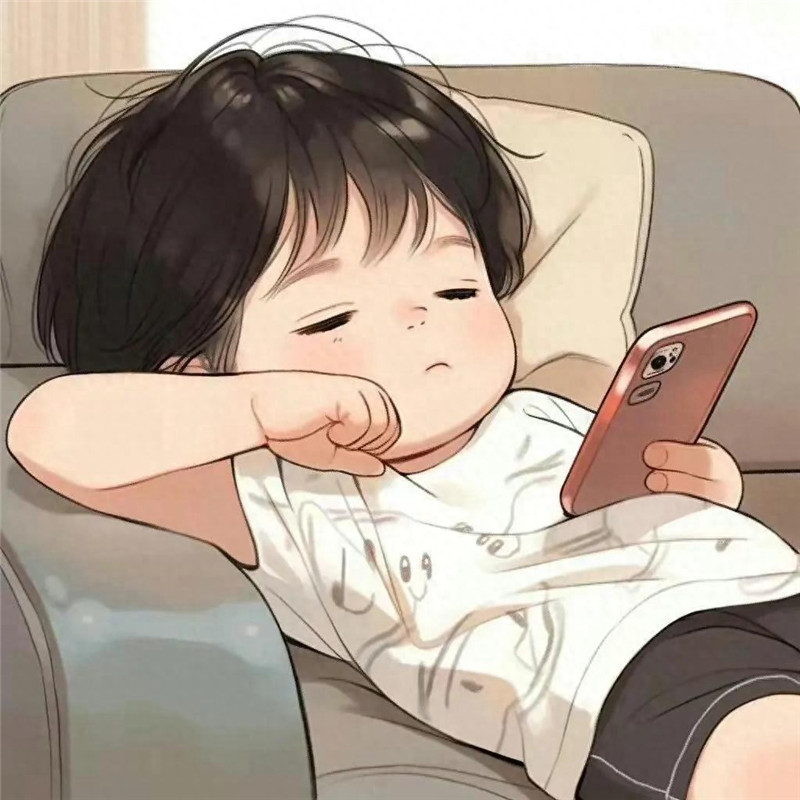 可爱躺平娃娃头像图片