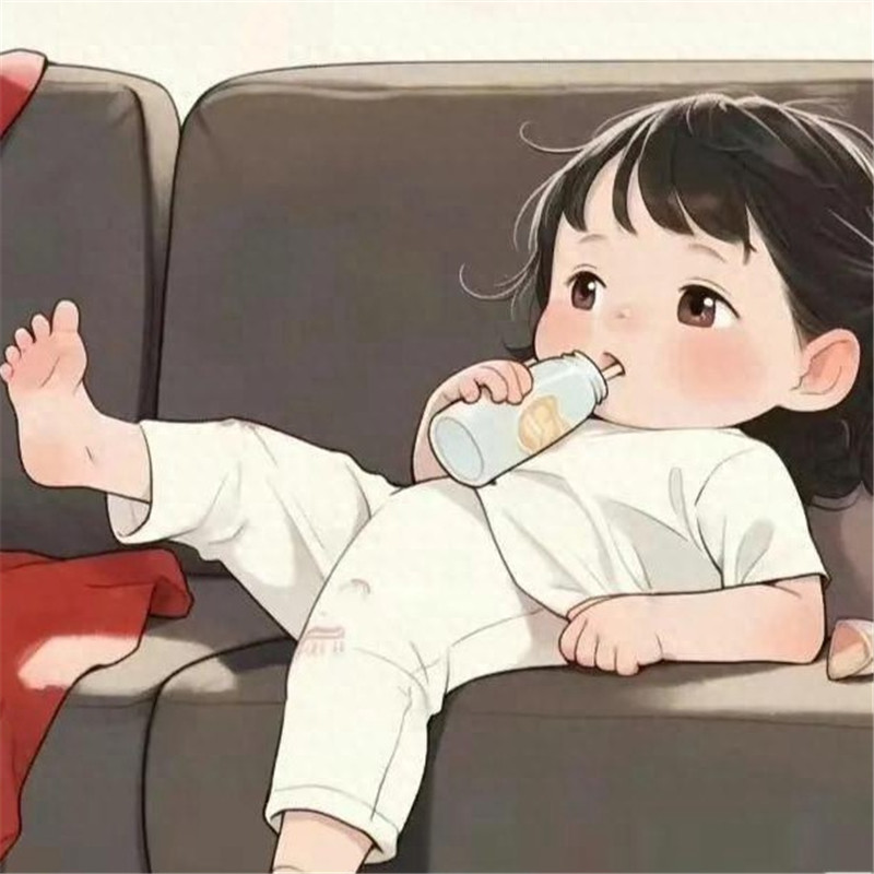 可爱躺平娃娃头像图片