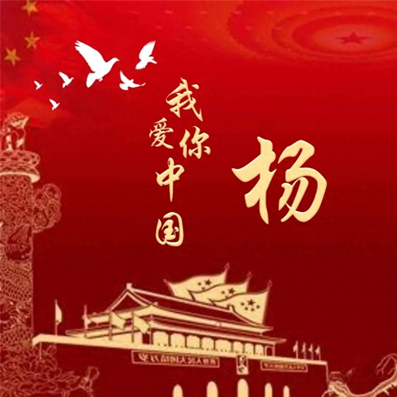我爱你中国中国红姓氏头像图片