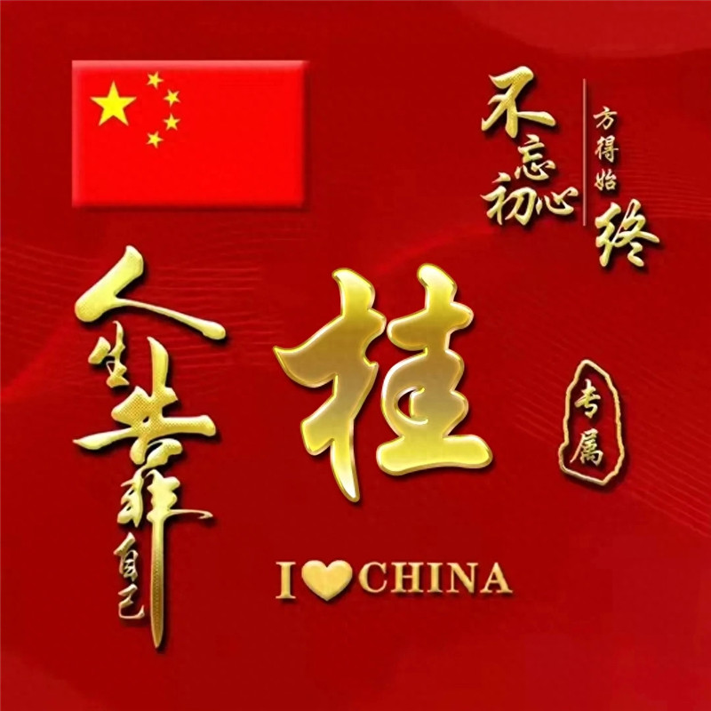 超火爱国姓氏微信头像图片