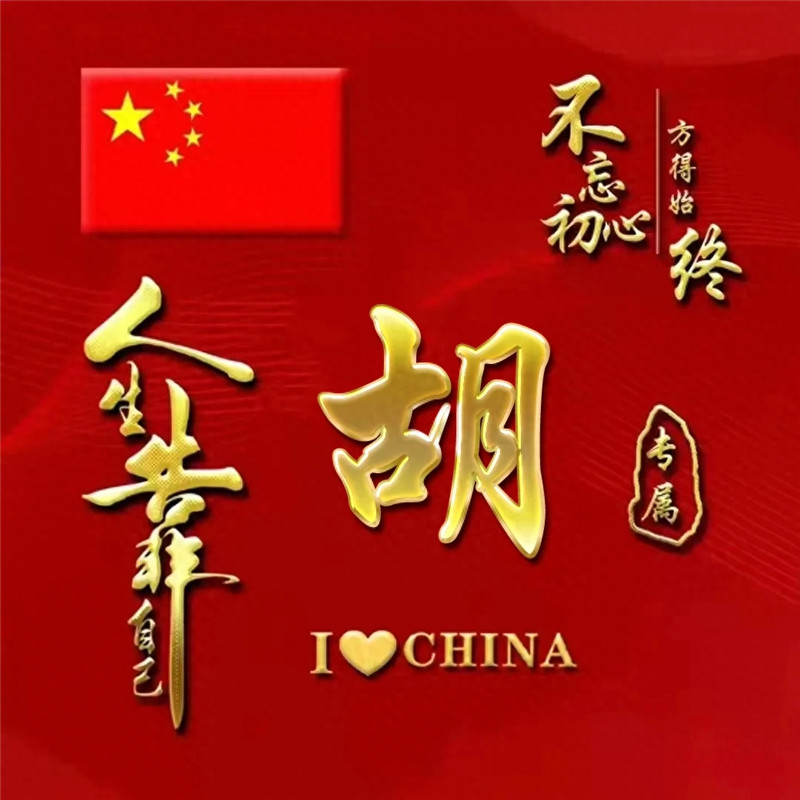 超火爱国姓氏微信头像图片