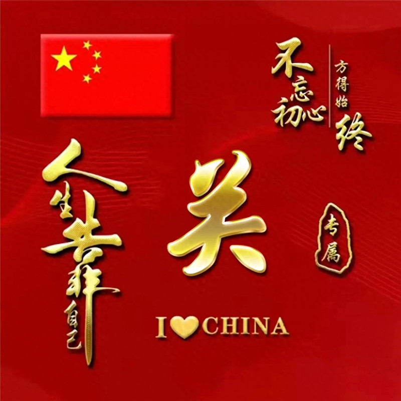 超火爱国姓氏微信头像图片