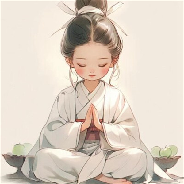 精致清新脱俗的佛系女生动漫头像图片