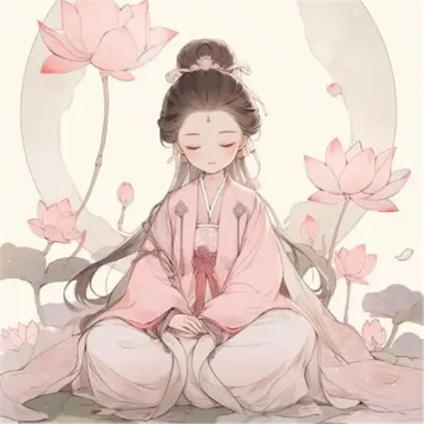 精致清新脱俗的佛系女生动漫头像图片