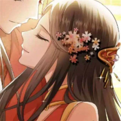 新郎新娘一左一右结婚情侣头像图片