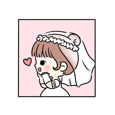 新郎新娘一左一右结婚情侣头像图片