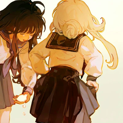 闺蜜百合cp头像一左一右