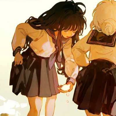 闺蜜百合cp头像一左一右