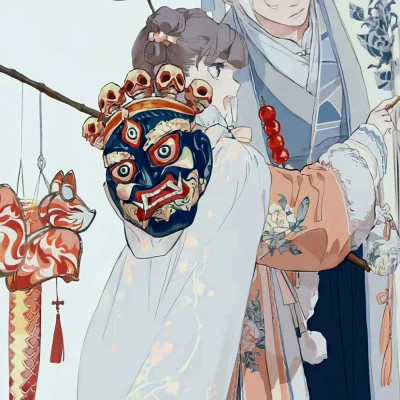 古风感拉满的动漫情侣头像图片