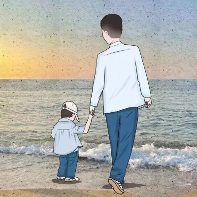 手绘亲子情侣头像图片