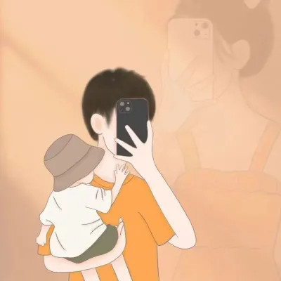 手绘亲子情侣头像图片