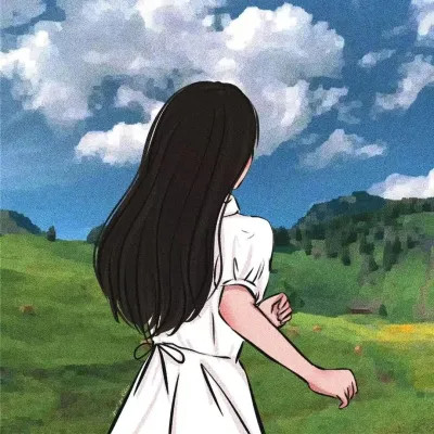 超甜手绘情侣头像二人专用