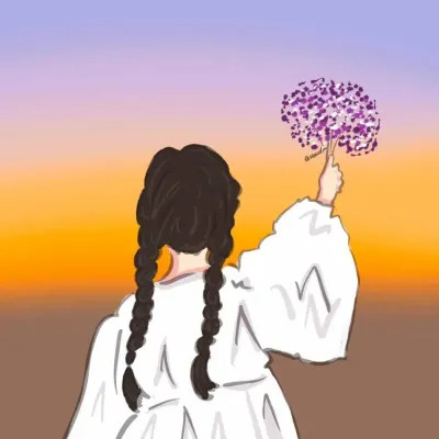 超甜手绘情侣头像二人专用