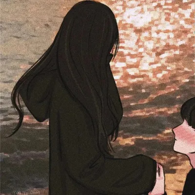 超甜手绘情侣头像二人专用
