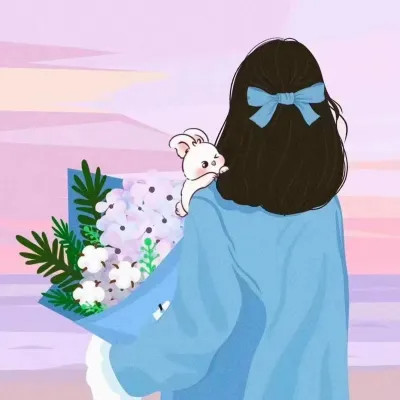 超甜手绘情侣头像二人专用