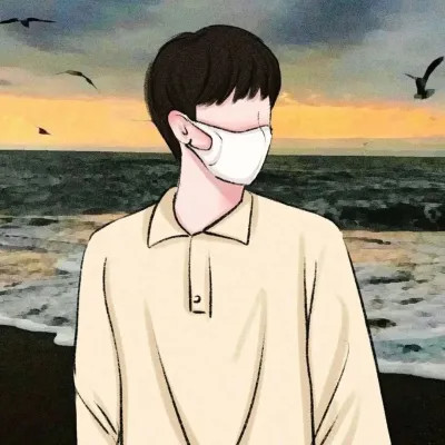 超甜手绘情侣头像二人专用