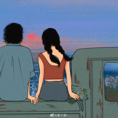 最新手绘情侣头像