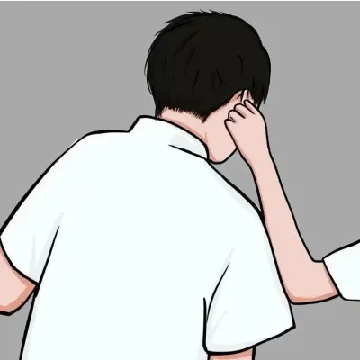 爆好看的一左一右配对手绘情侣头像图片