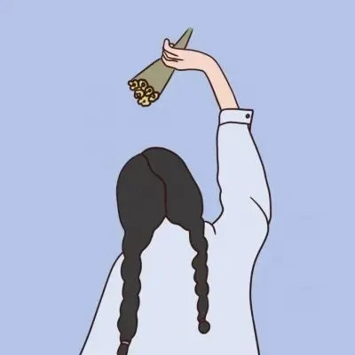 爆好看的一左一右配对手绘情侣头像图片