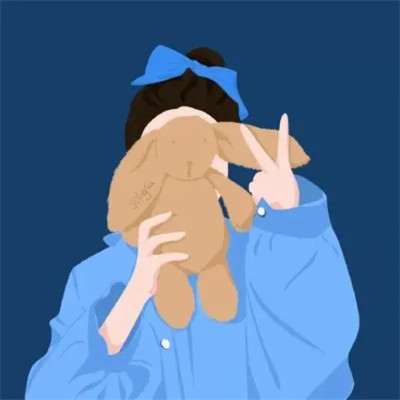 超甜的手绘情侣头像一人一半图片