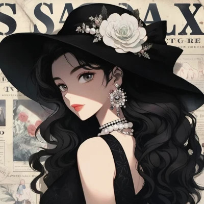 潮流复古旧漫风女头高清大图