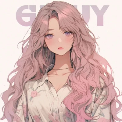 画风超酷旧漫女生手绘头像图片