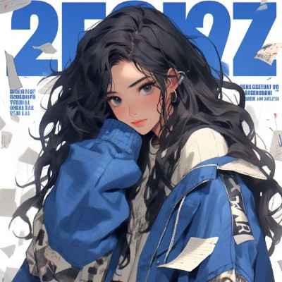 画风超酷旧漫女生手绘头像图片