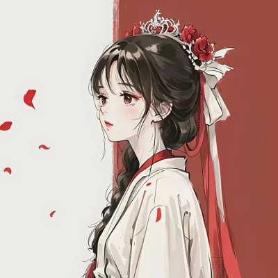 珍藏版复古旧漫风女头图片