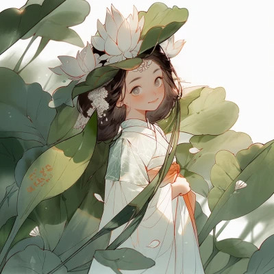 唯美清新动漫古风女头