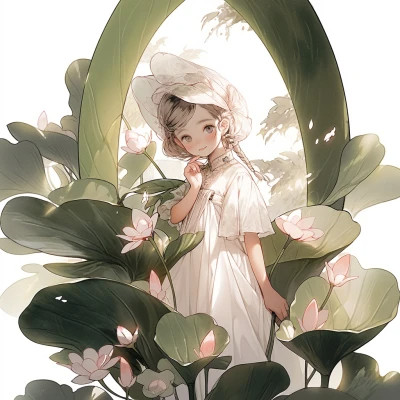 唯美清新动漫古风女头