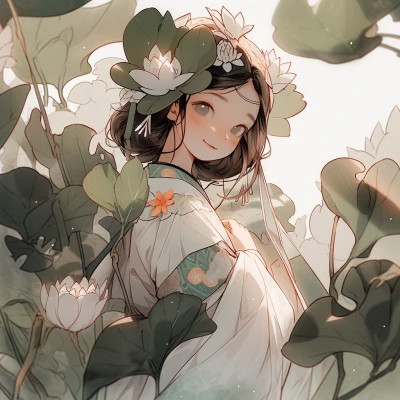 唯美清新动漫古风女头