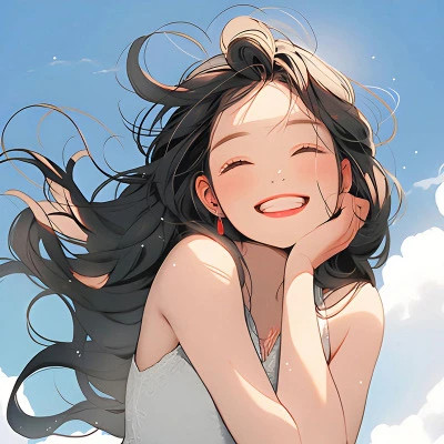 笑容甜美动漫女头图片