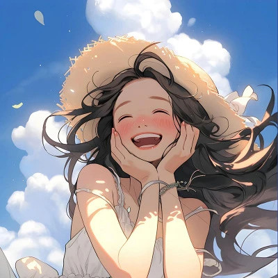 笑容甜美动漫女头图片