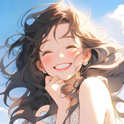 笑容甜美动漫女头图片