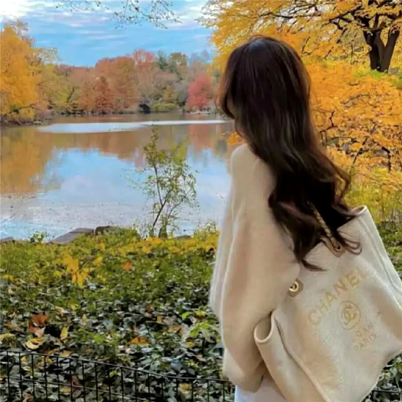 女生秋天氛围感头像图片