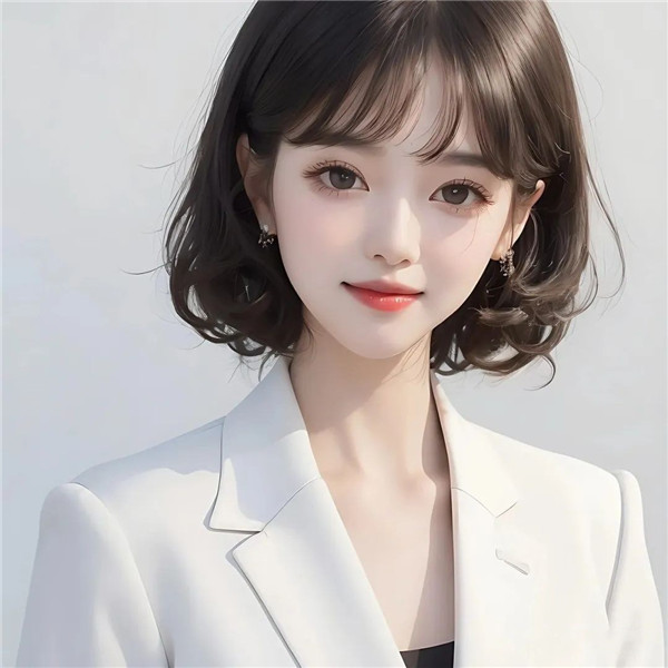 优雅知性的白色系美女头像图片