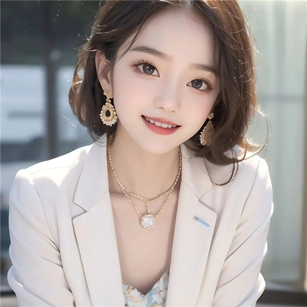 优雅知性的白色系美女头像图片