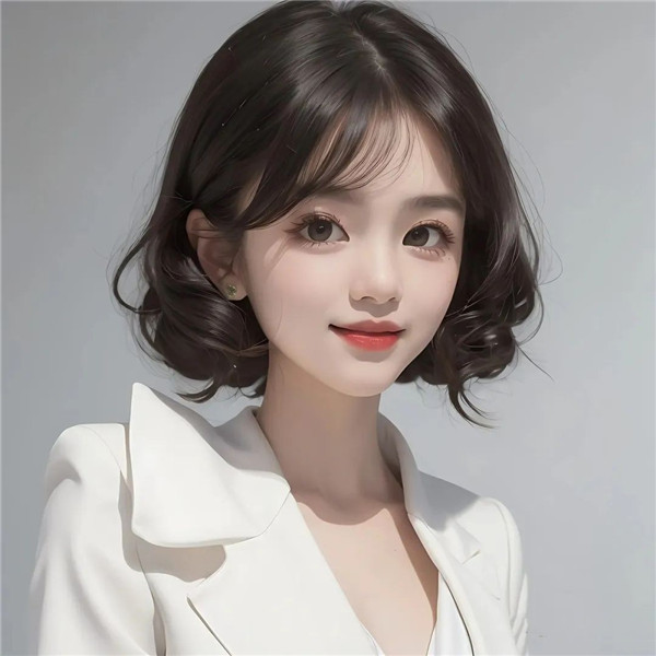 优雅知性的白色系美女头像图片